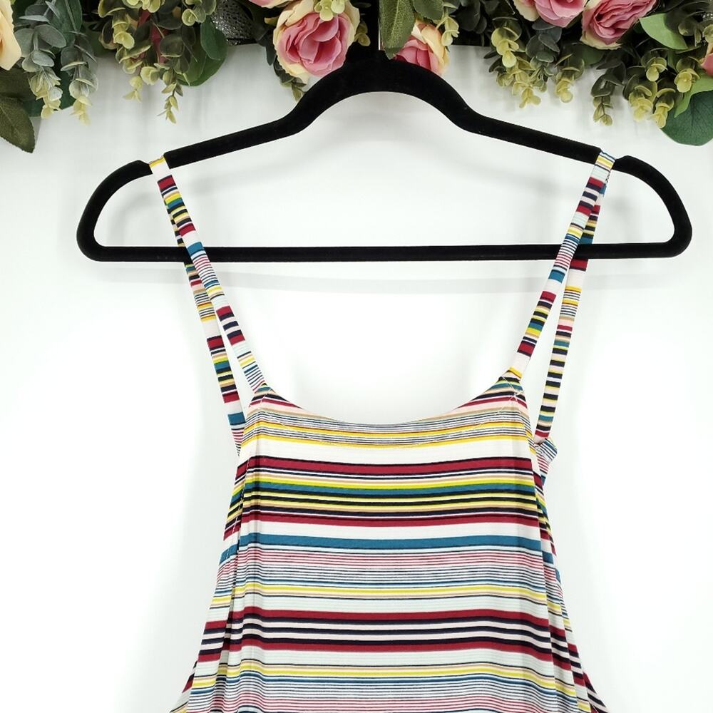 Lane Bryant High Neck Convertible Strap Striped Maxi Dress 18/20 - Picture 3 of 11